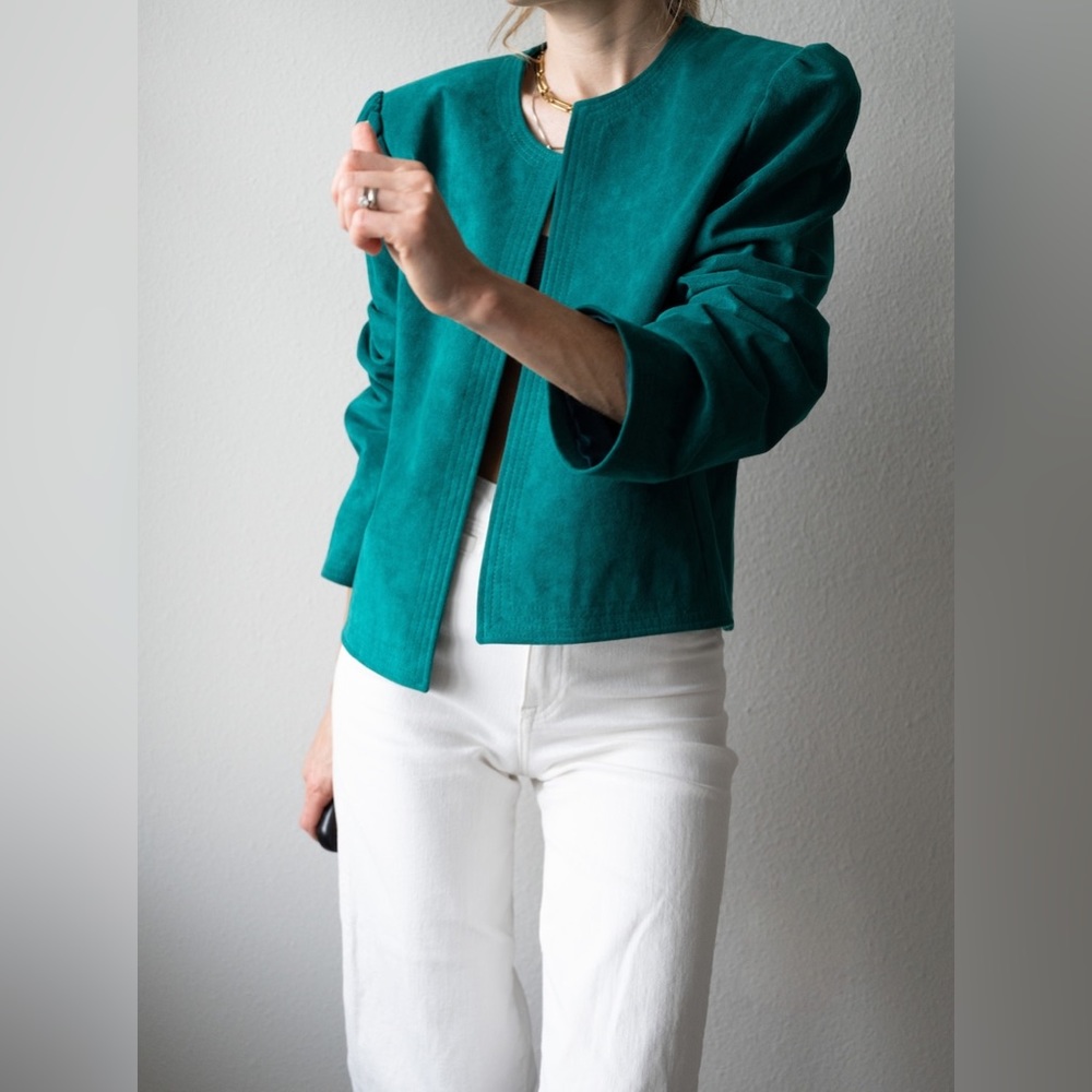 1970’s Vintage Samuel Robert Teal Green Jacket - Size 6
